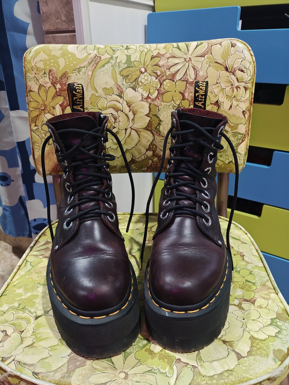 Dr. Martens Women's Plum Platform Lace-Up Boots